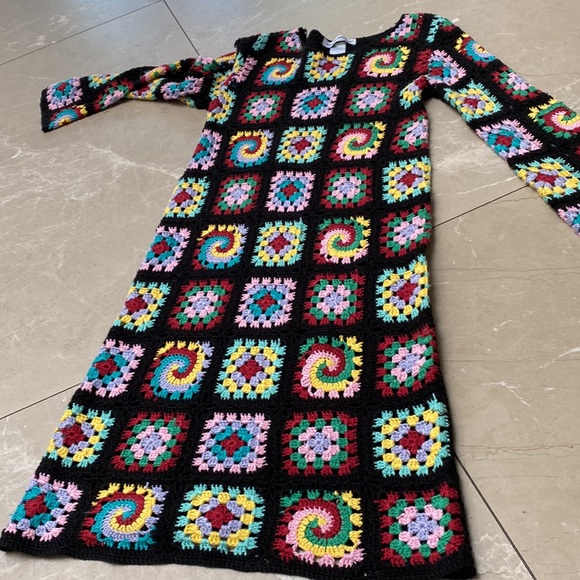 Cotton emporium Colorful Crochet Patterned Dress - Picture 2 of 4